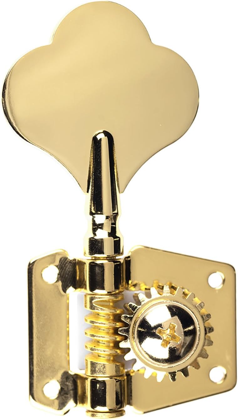 4L1R Vintage Open Gear Bass Tuners Machine Head for Jazz Precision Bass, Gold