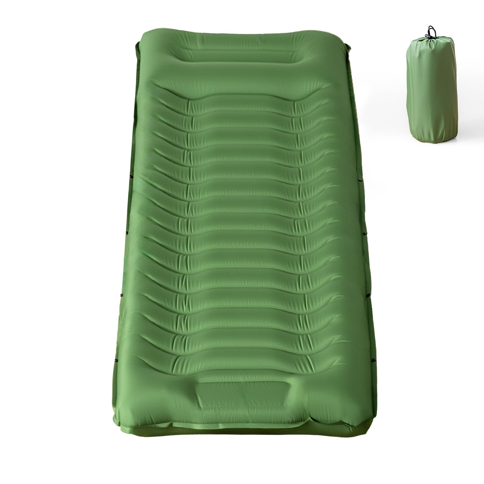 Isomatte Camping mit integrierter Fußpumpe 8cm Dicke Aufblasbare Campingmatte Outdoor, Wasserdicht & Reißfest 50D Nylon – Ultraleicht Luftmatratze für Zelt, Wandern & Gästebett