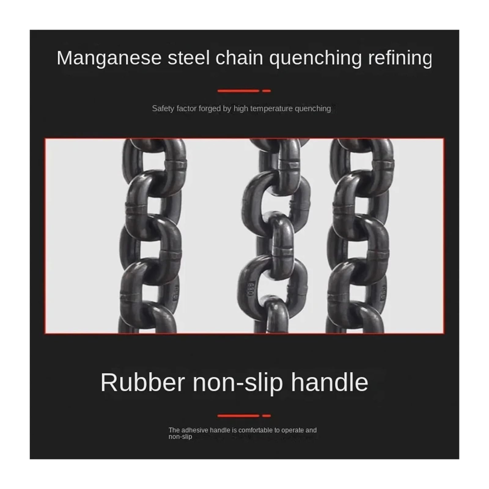 Verricello, Gancio a fune trazione manuale attrezzo di sollevamento leva piccola catena paranco, 3M 0,25/0,5/0,75/1T acciaio al manganese per ATV UTV Marine(0.75t X 1.5M)