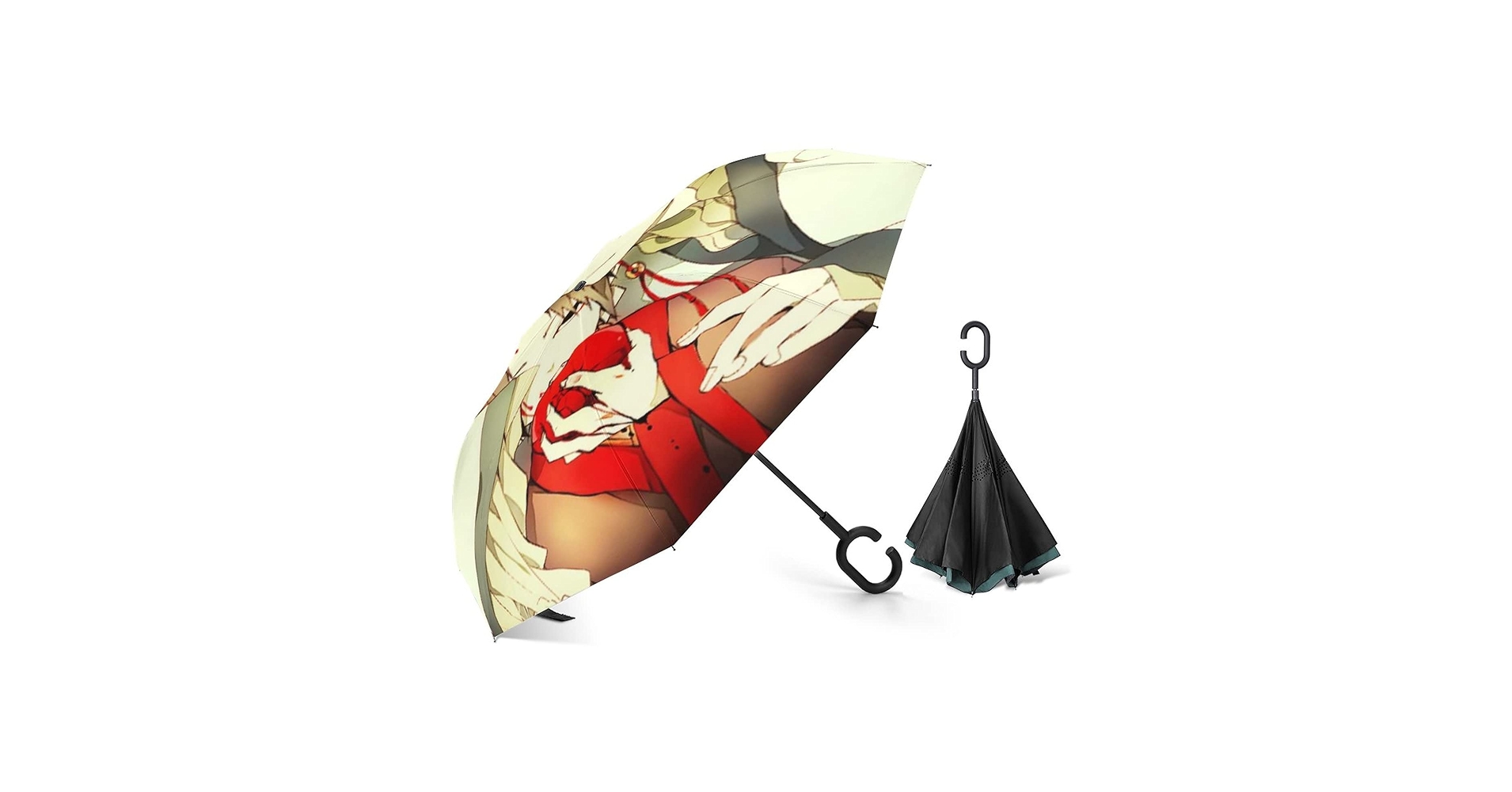 鬼灯の冷徹　晴雨兼用　UV　折りたたみ傘　鬼灯 Amazon | 傘 長傘 逆さ傘 鬼灯の冷徹 キャラクター柄 萌えグッズ