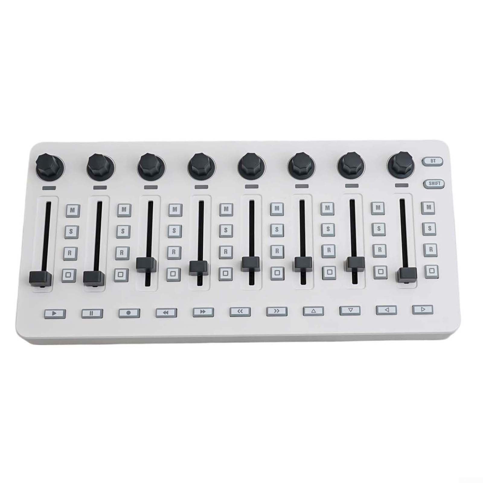 Consola de mezcla inalámbrica con conexión USB BT, 43 teclas de control, 8 perillas giratorias para estación de trabajo de audio digital