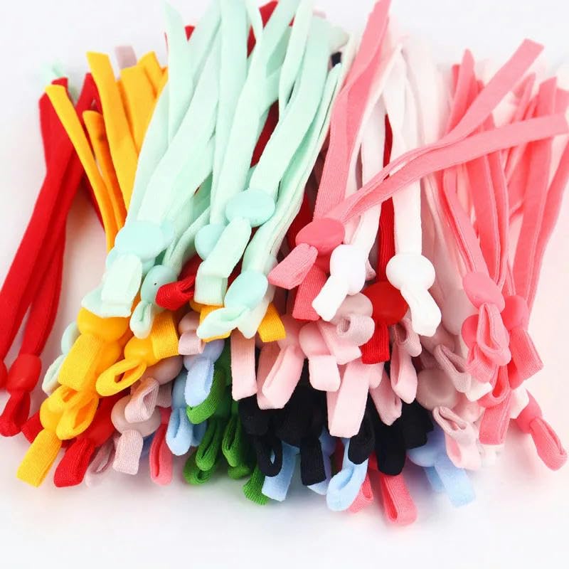 Banda elástica de colores de 5 mm, banda de goma elástica ajustable para colgar para manualidades de bricolaje, azul marino, 500 piezas