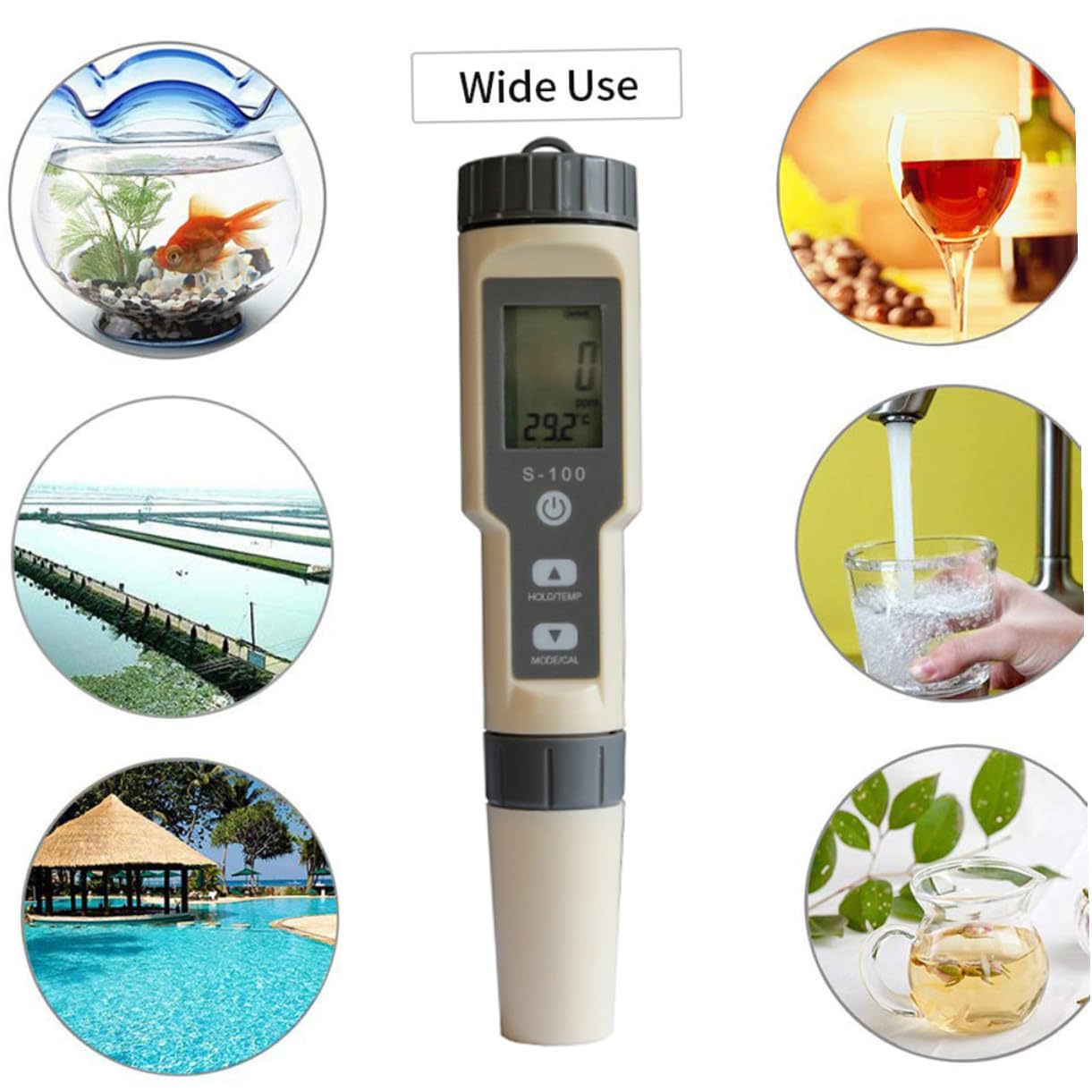 Didiseaon Misuratore di Salinità a Penna Multifunzione per Acqua