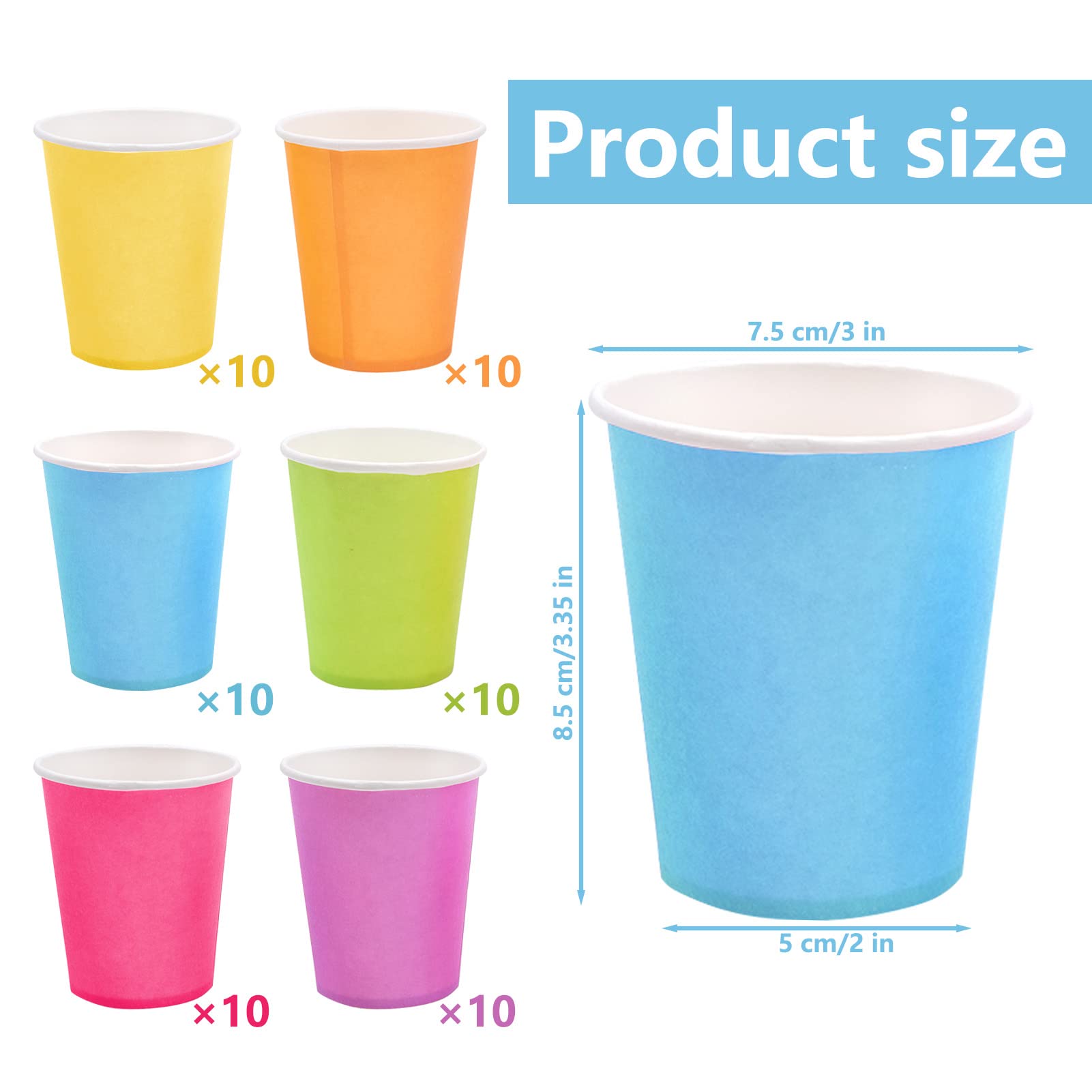 Gobelets berlingots multicolore et or 255 ml x8 - Planète Gateau