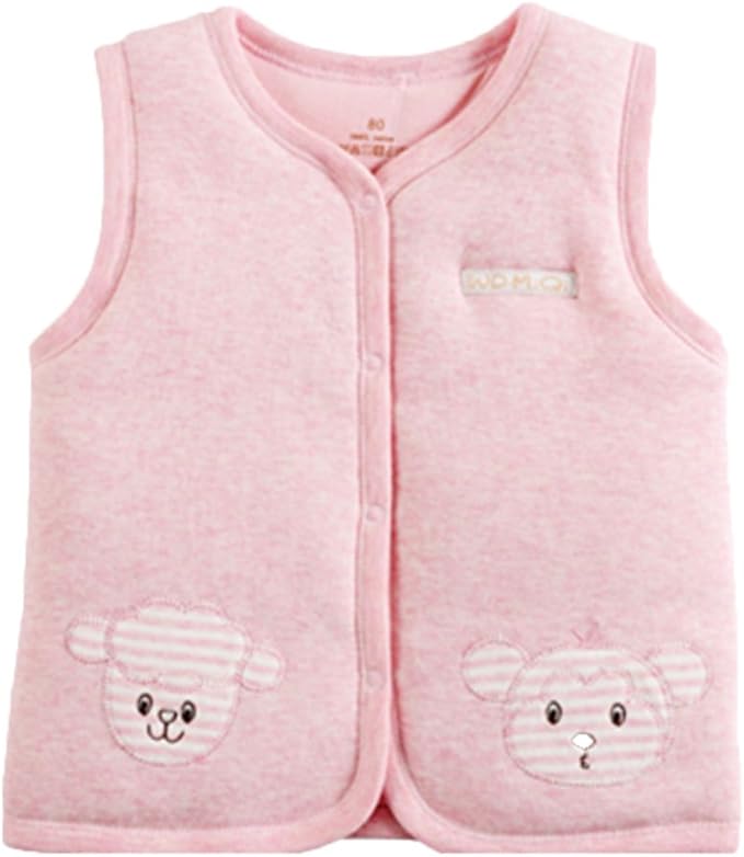 Monvecle Baby Cotton Warm Vests Unisex Infant to Toddler Padded Waistcoat