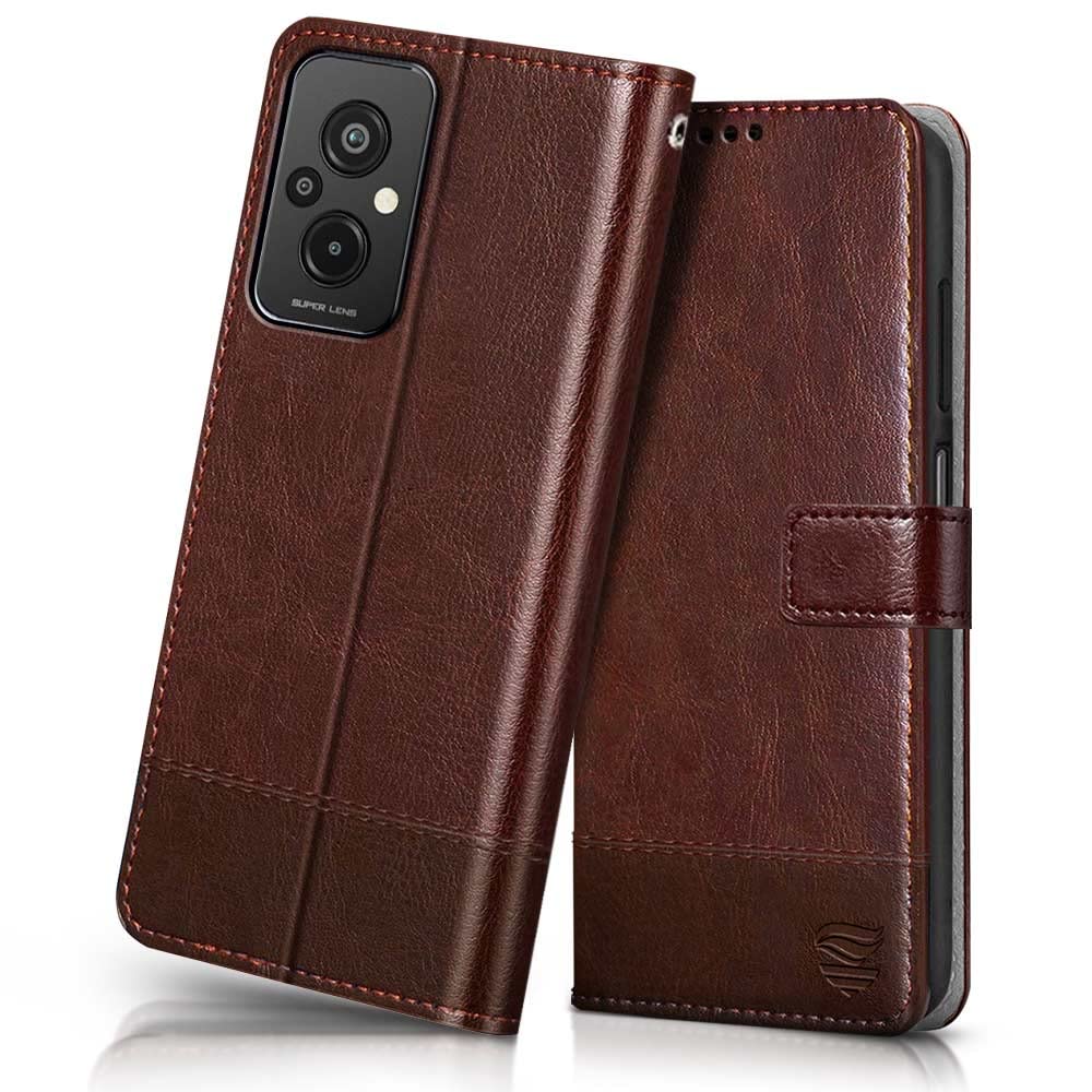 FLIPPED Vegan Leather Flip Case Back Cover for Xiaomi Redmi 11 4G Prime (Flexible, Shock Proof | Hand Stitched Leather Finish | Card Pockets Wallet & Stand | Tan with Brown) (B0BDM7GF6H) Amazon Price History, Amazon Price Tracker