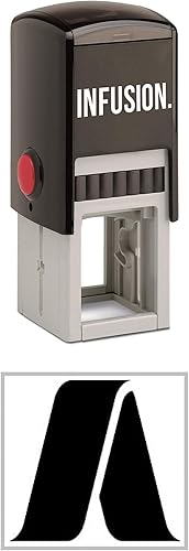 Miniatura 2 de Infusion Sello de logotipo de goma autoentintado personalizado de 1-316" x 1-316", grande, sello cuadrado, negro