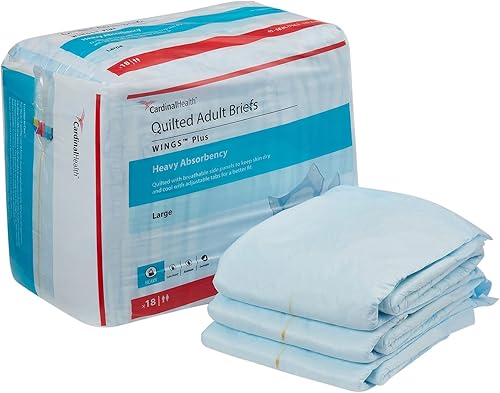 Covidien 75343101 Incontinente Breve Wings Choice Plus Tab Cierre Grande Desechable Pesada Absorbencia 66034 Caja De 18