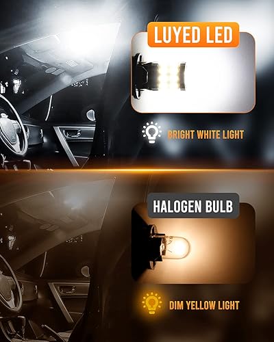 Miniatura 6 de LUYED 194 bombillas LED de xenón blanco 9-30 V Canbus sin errores W5W 168 2825 bombillas LED para cúpula mapa, puerta, cortesía, maletero,