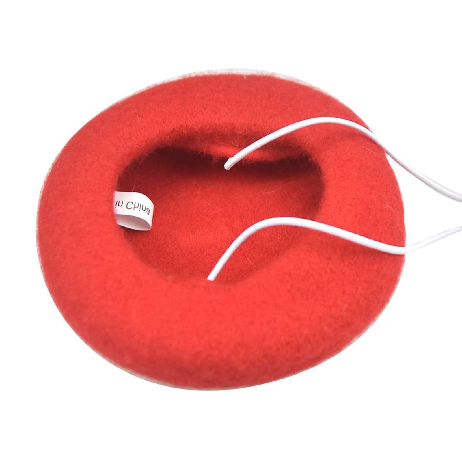Boina de lana para perro y gato, lindo gorro de orejeras para perro, diadema, boina francesa para perro, gato, disfraz de Navidad, accesorio para el pelo, accesorios para fotos (rojo, talla única)
