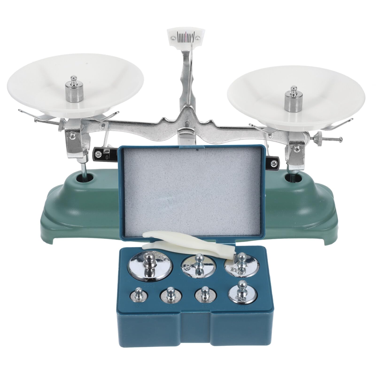 OUNONA Balance à Triple Fléau Portable pour Salle de Classe et Laboratoire avec Poids Inclus Outil de Mesure Scientifique
