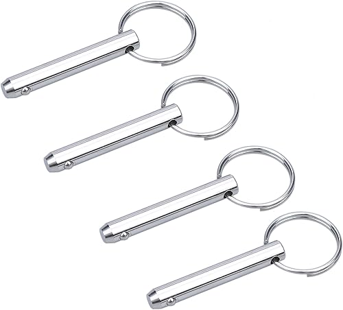 Miniatura 7 de Ring  Grip - Pasadores de liberación rápida  Pin superior Bimini de acero inoxidable 316, diámetro de 316 pulgadas, longitud total 1.38 pulgadas,