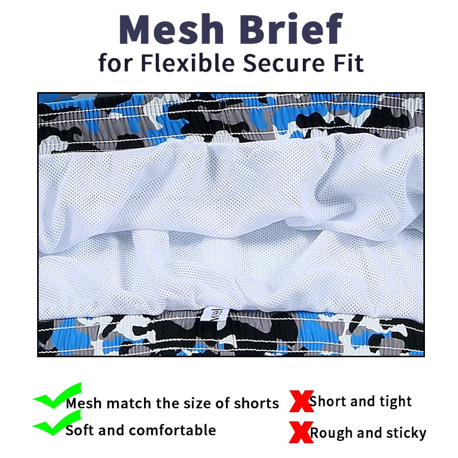 Big and Tall Swim Trunks Mesh Lining Plus Size Swim Shorts Beach Board Shorts(3XL-6XL)4