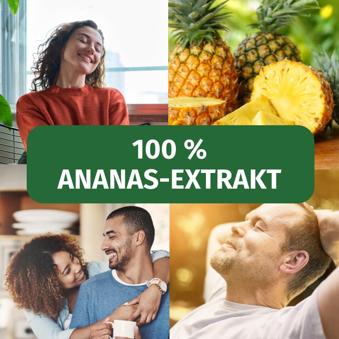 Green Naturals® Bromelain – Hochdosiert: 7.500 F.I.P (750 mg) aus natürlichem Ananas-Extrakt – magensaftresistente Kapseln – Vegan & laborgeprüft – 150 Kapseln (5 Monate)