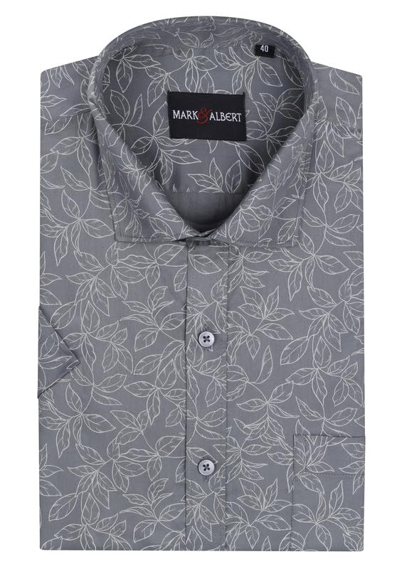 Image of MARK & ALBERT Mens Half Sleeves Printed Shirt