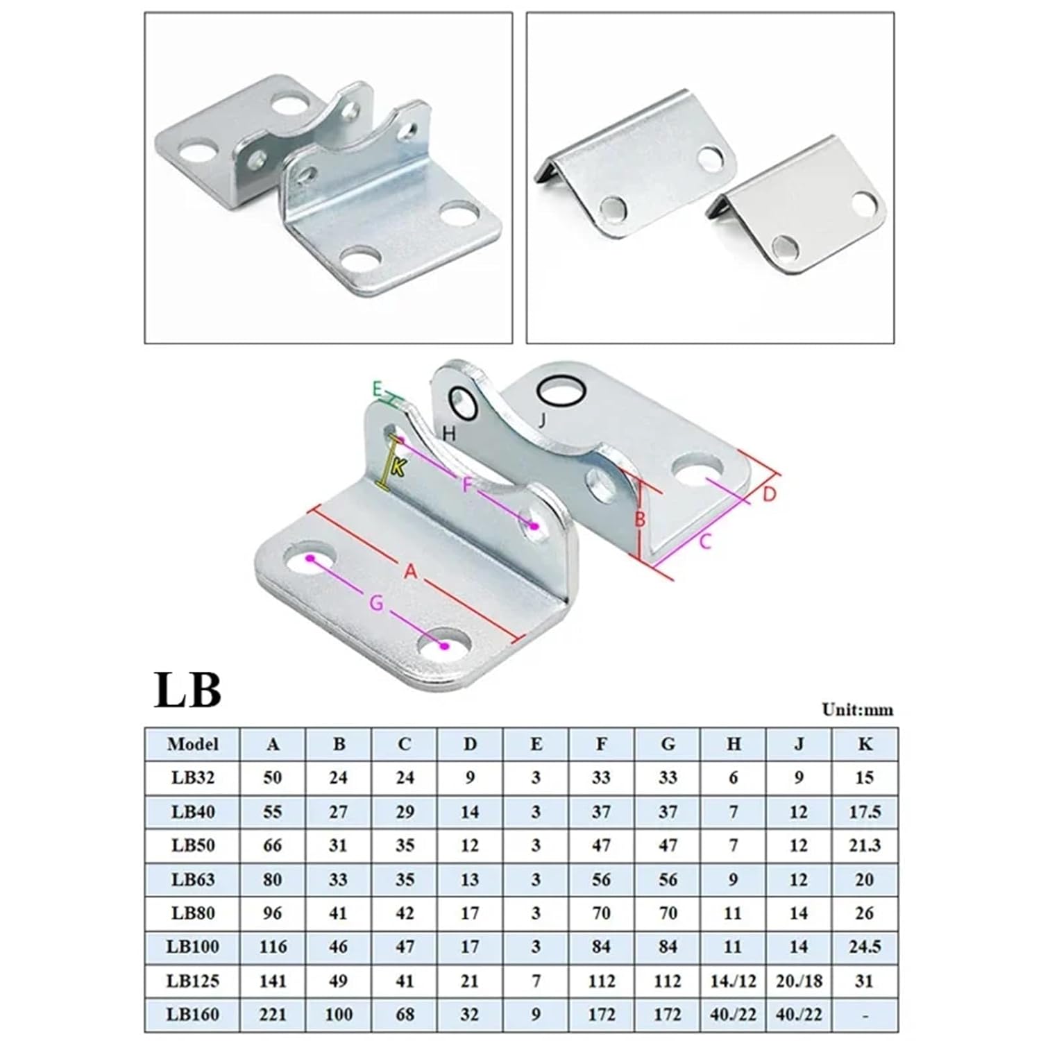 SC Series I/Y/U/F/CA/CB/LB/FA Bore 32mm/40mm/50mm/63mm/80mm/100mm/125mm 160mm Air Pneumatic Cylinder Accessories(F,SC32)