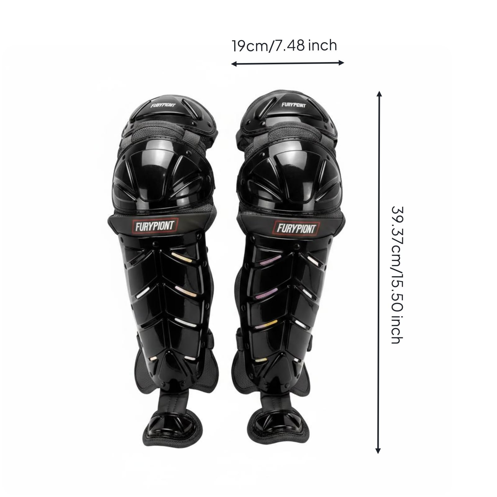 Protezione Gamba Catcher Precurvato Parastinchi da Catcher Regolabile Paraginocchia Baseball per Adulti