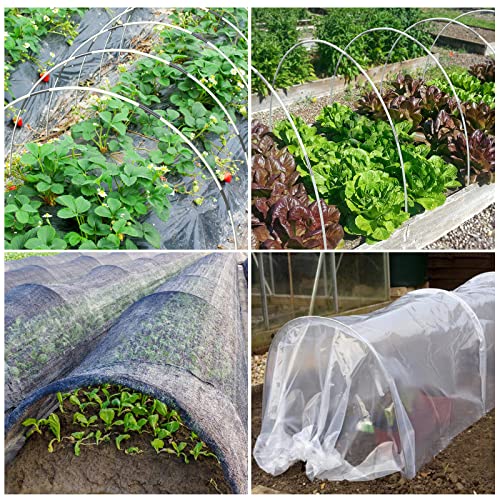 Hannger Greenhouse Hoops Grow Tunnel 32Pcs Row Cover Hoops - 7Ft Long Garden Hoops For Raised Beds With Rust-Free Fiberglass Support Hoops Frame - Diy Plant Support Garden Stakes #TOP5