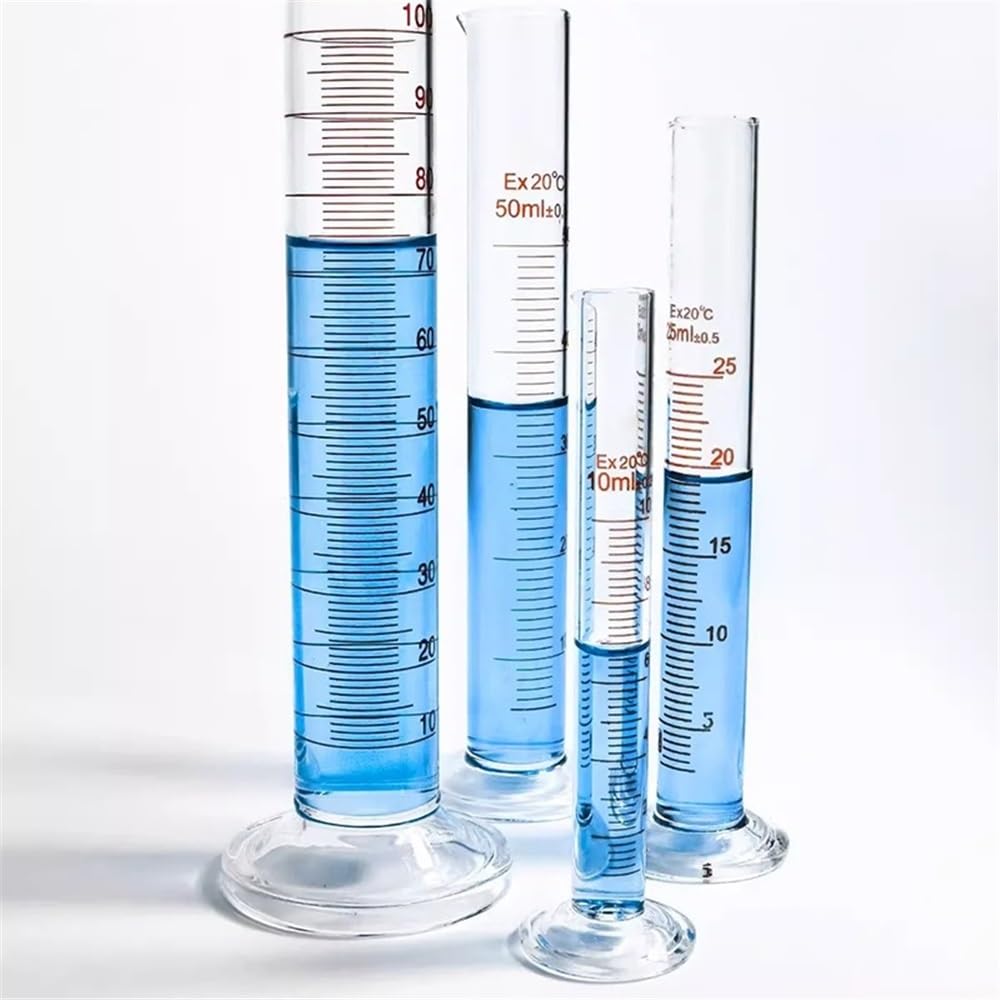 Laboratoryjny cylinder miarowy 5 10 25 50 100 200 250 500 1000 2000 ml przezroczysta taśma z precyzyjną skalą (500 ml)