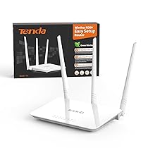 Tenda F3 N300 Router WiFi, Speed with 2.4GHz, 300 Mbps, 3 LAN, WAN Porte, Antenne esterne 3 * 5dBi, Parental Control, Rete Ospiti, WISP Access Point Mode, Configurazione Semplice