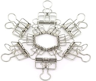 40-Pack Multi-purpose Metal Wire Binder Clip Set,20pcs 2.25 Inch & 20pcs 1.57 Inch Paper Metal Clips,for Home Office Supplier School Accessories - Silver