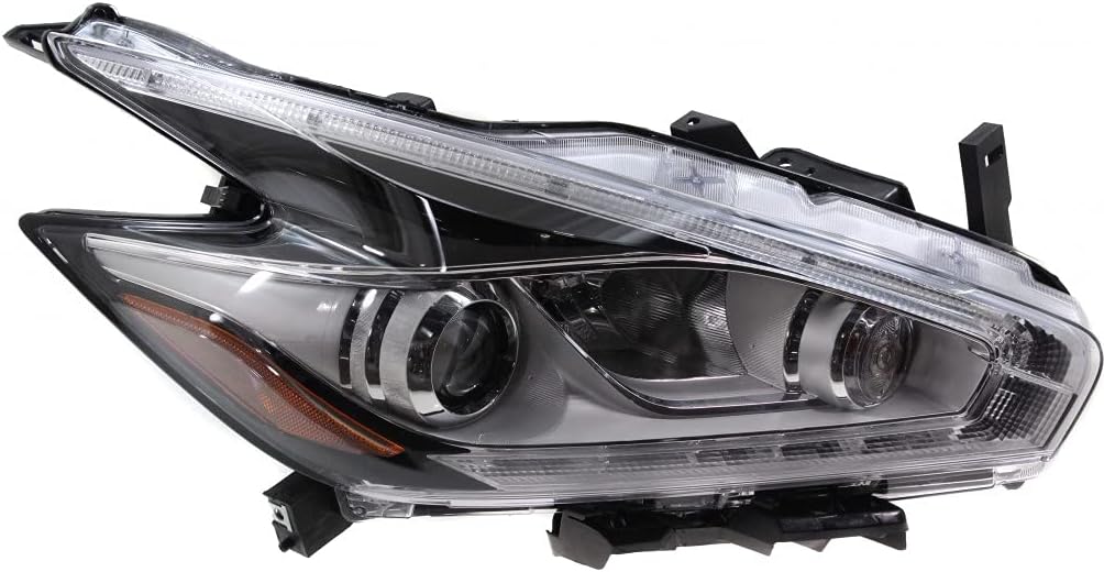 CarLights360 For Nissan Murano Headlight Assembly 2015 2016 Passenger Side w/Bulbs