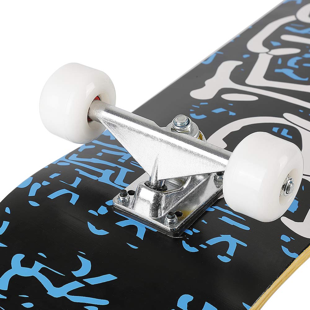 Skateboard Complet pour Enfants, Adolescents et Adultes, débutants, Double Kick Maple Deck Concave Cruiser Skateboard