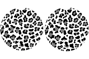 Leopard Print Car Cup Coasters: Absorbent Ceramic Perfection