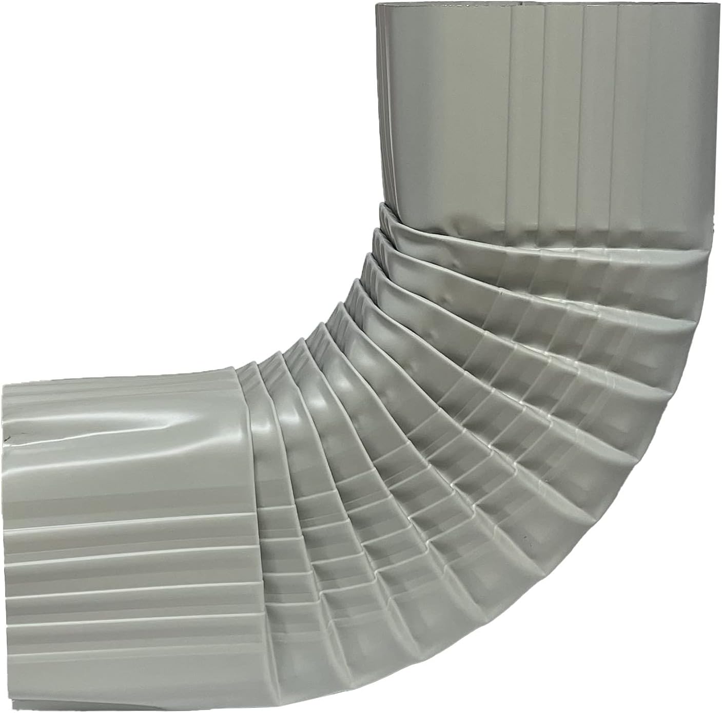 90 Degree Aluminum Downspout Gutter Elbow Style B - 2x3 inches or 3x4 inches (3x4 Inches, Pearl Gray)