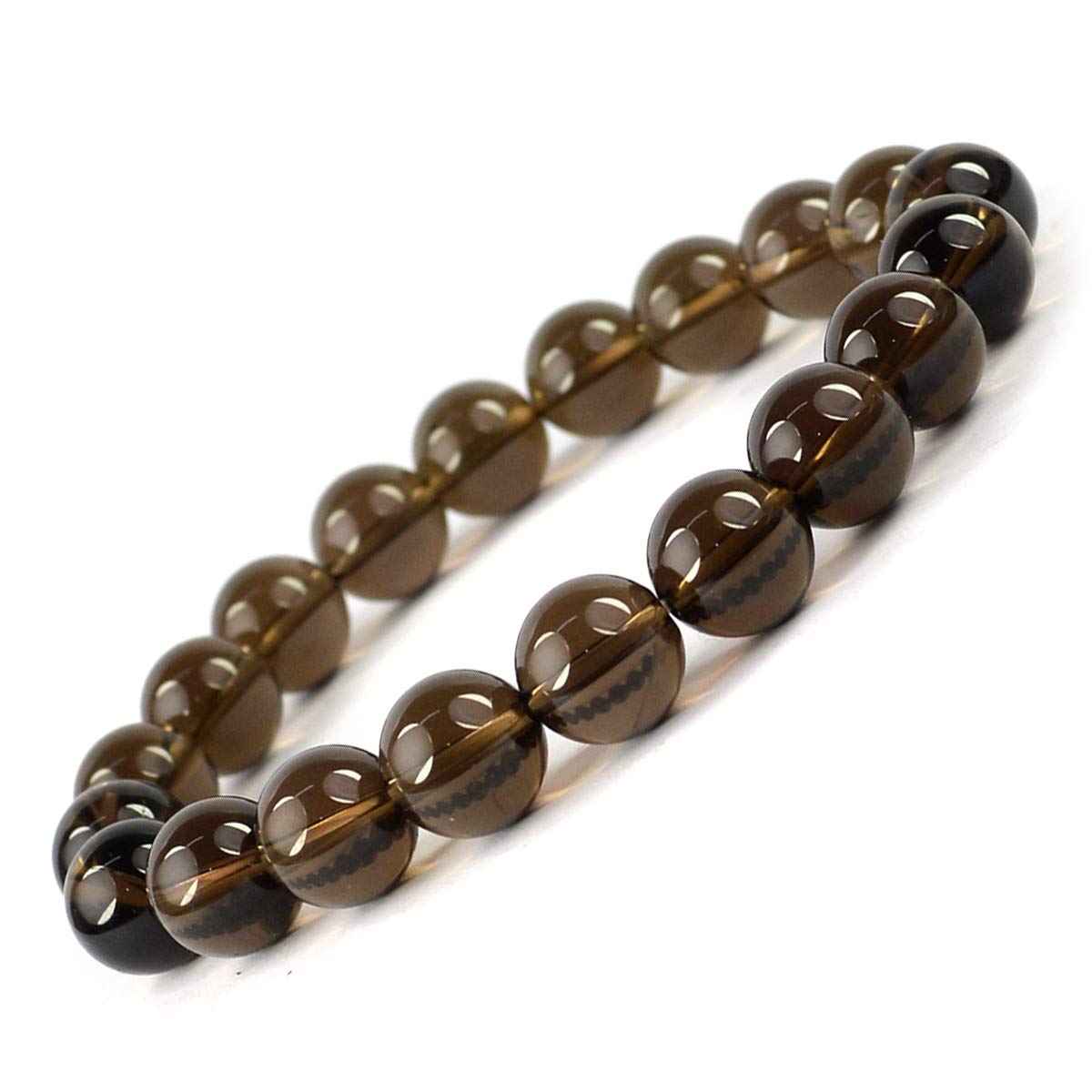Reiki Crystal Products Natural Smoky Quartz Bracelet Crystal Stone 10 mm Round Bead Bracelet for Reiki Healing and Crystal Healing Stones (Color : Grey) (B08TM7W5C1) Amazon Price History, Amazon Price Tracker