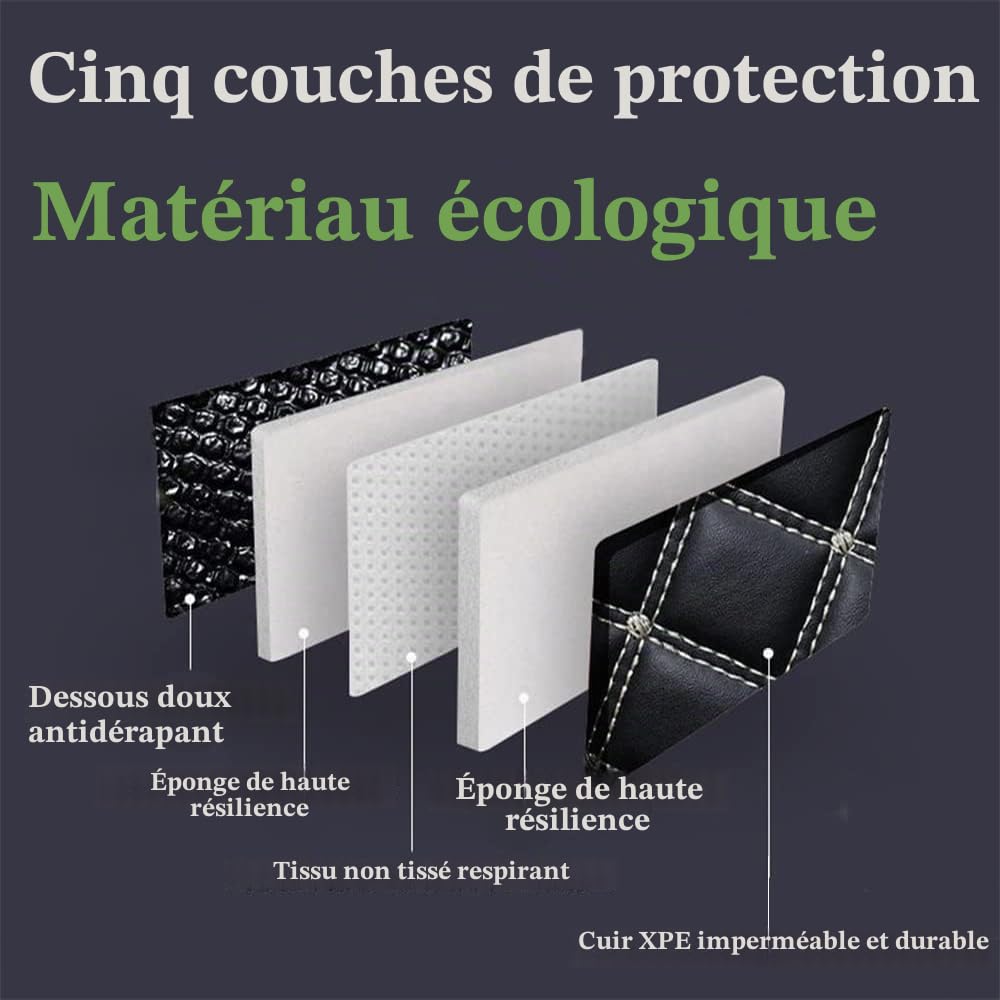 Housse Siege Voiture, pour Citroen Nemo Estate 2009-2020 Protecteur Siège Interieur Imperméable Résistant À l'usure Respirantes Antidérapantes Sièges Avan,D
