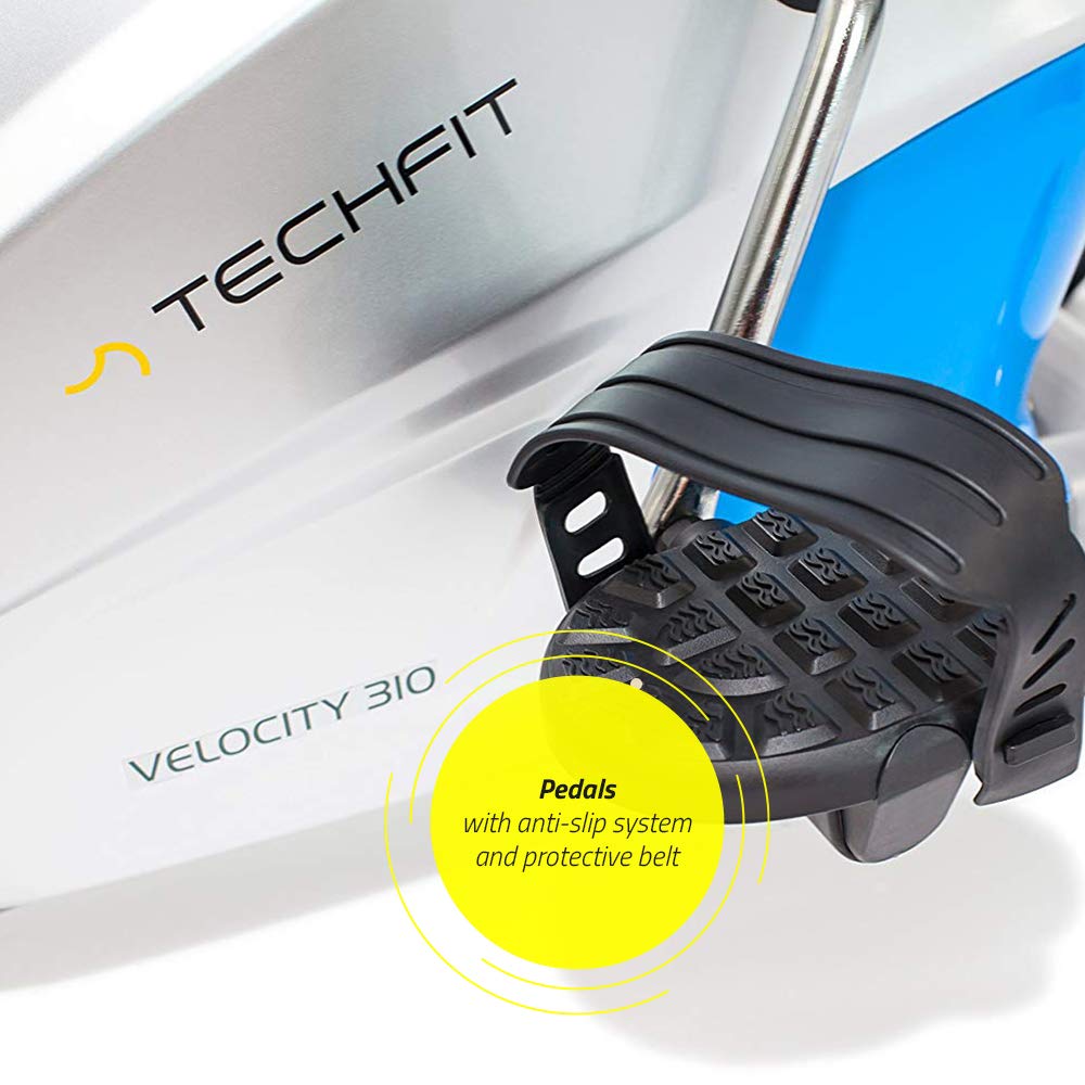 TechFit VeloCity rower magnetyczny do ćwiczeń fitness, urządzenie cardio z regulowanym siodłem, czujnikami tętna i monitorem LCD