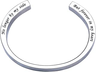 Armreif mit integrierter Urine und Gravur " No longer by my side, but forever in my heart“, wasserdicht, aus Edelstahl abnehmbarer Urne, Schmuck im test