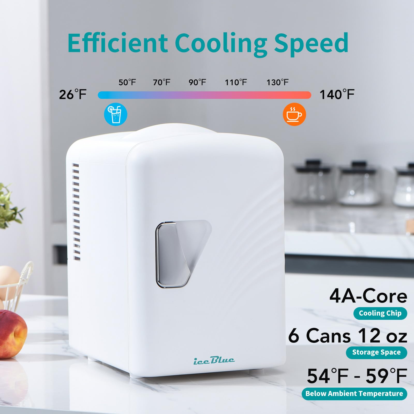 Refrigerador para el cuidado de la piel, mini refrigerador retro de 4L/6 latas para dormitorio, 110 V CA/12 V CC refrigerador y calentador para automóvil, oficina y dormitorio, refrigerador de 5