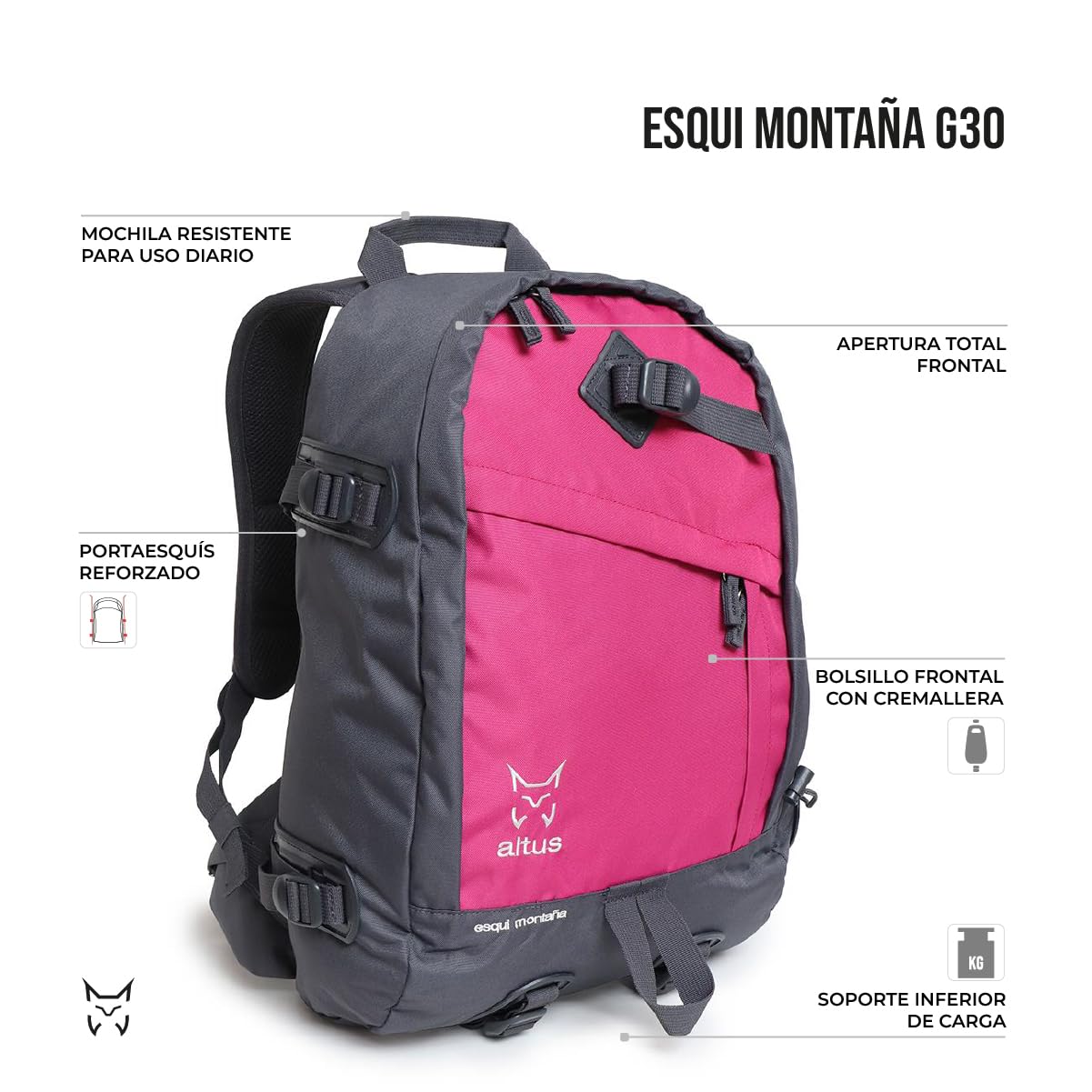 ALTUS Unisex Esquí Montaña Rucksack