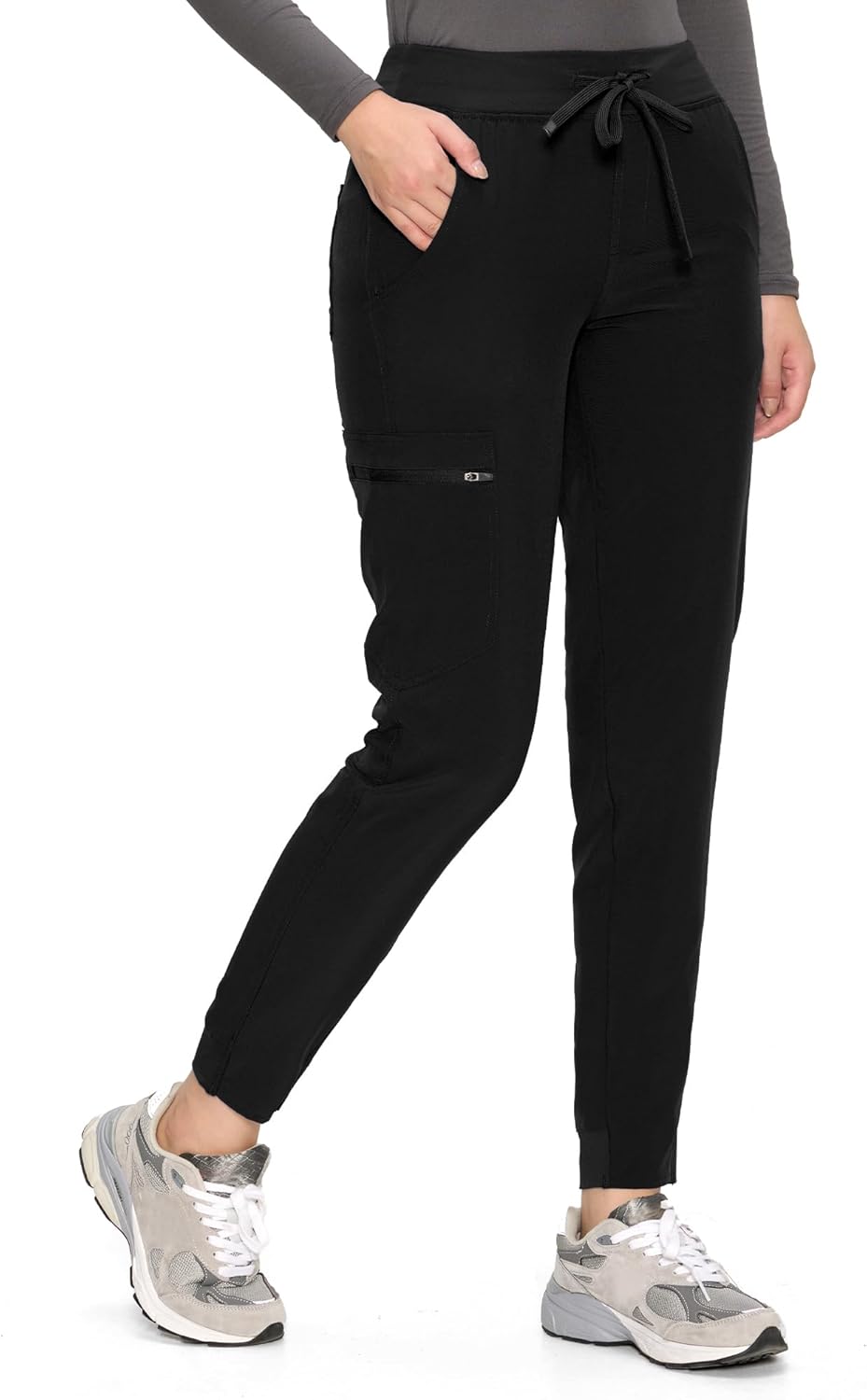COZYFIT Medical Scrub Pants for Women - Soft Stretch,Drawstring Jogger Pants with 5 Pockets