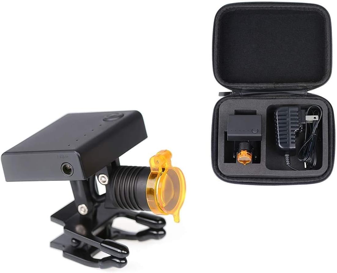 3W Portable LED Wireless Headlight with Optical Filter for Binocular Loupe
