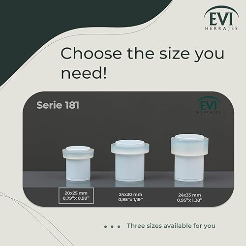 Miniatura 4 de Topes de puerta EVI Tope de puerta de acero inoxidable blanco - Cierre de tornillo - Protector de goma blanca - Tope de puerta de 0.79 x 0.99