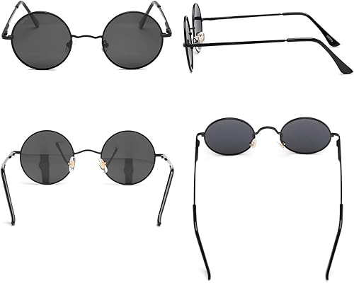 Miniatura 3 de NIEEPA Gafas de sol redondas redondas estilo hippie vintage para hombres y mujeres, gafas de sol circulares NP1002