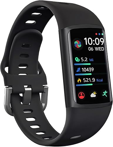 FITVII FINO 2 Slim Fitness Tracker, Smart Watch with Blood Oxygen, Sleep Monitor, 247 Heart Rate & Blood Pressure, IP68 Waterproof Health Activity