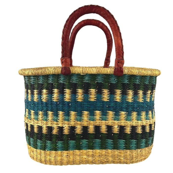 Bolga Korb Afrika - Das Original aus Ghana - Bunt - Fair Trade - Oval -...