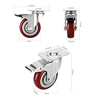 Vista 7 de Ruedas giratorias PRITEK RED