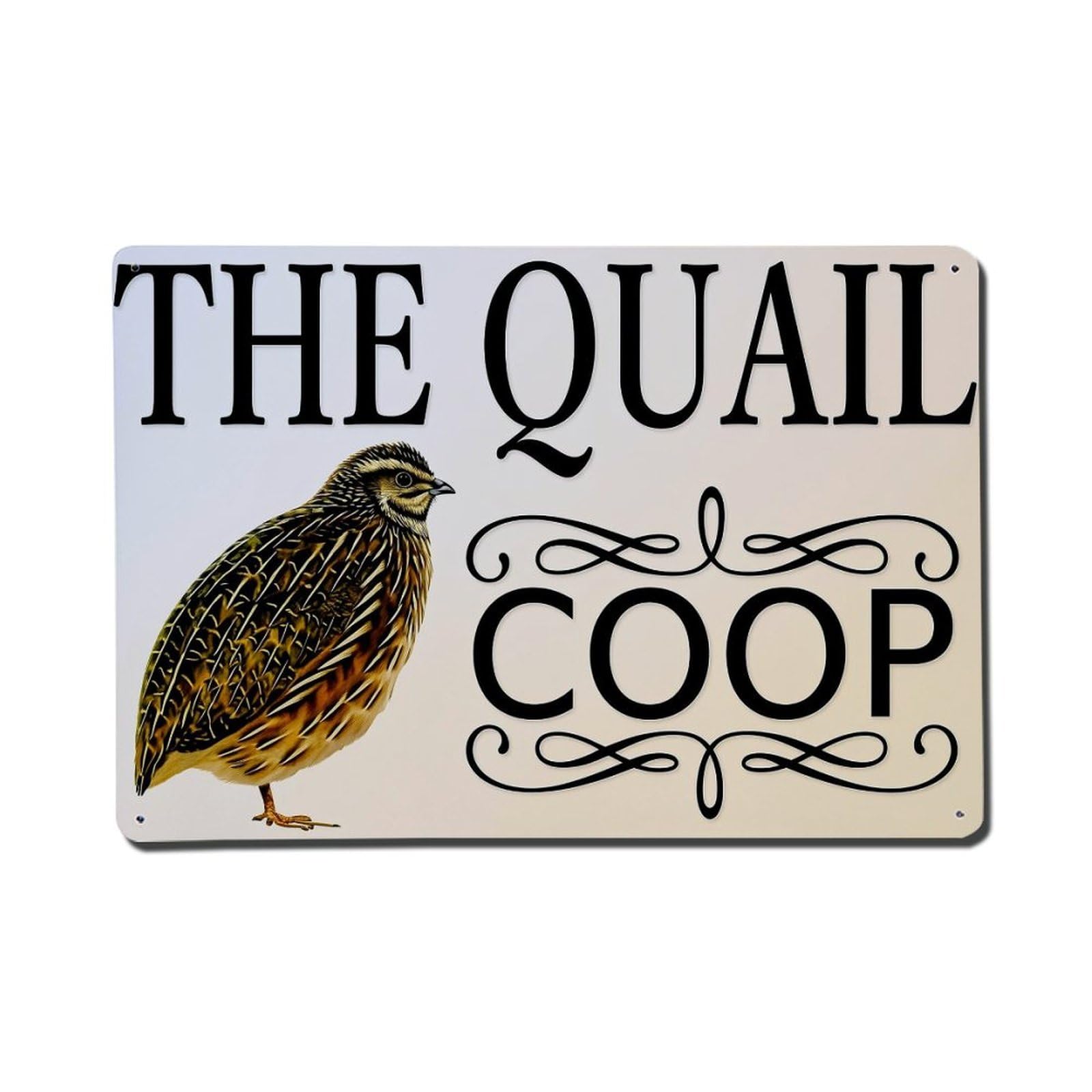 Quail Coop Pattern Print Design Vintage Tin Sign Retro Metal Wall Decor Metal Poster, Home Bar Garage Farmhouse Cafe Wall Art Decoration 8x12Inches