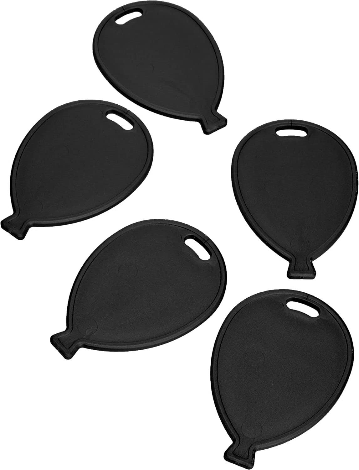 PLASTIC BALLOON SHAPED WEIGHTS - 20 PACK - Table or Floor Balloon Weight for Helium Birthday Party Wedding Balloons (Black)