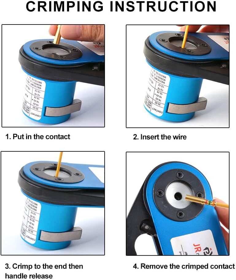 Frее Shірріng оƒƒеr JRready JRD-ASF1 Crimping Tool M22520/1-01 Solid Contact Crimper High Precision Electrical Connectors Crimping Tool 12-26 AWG