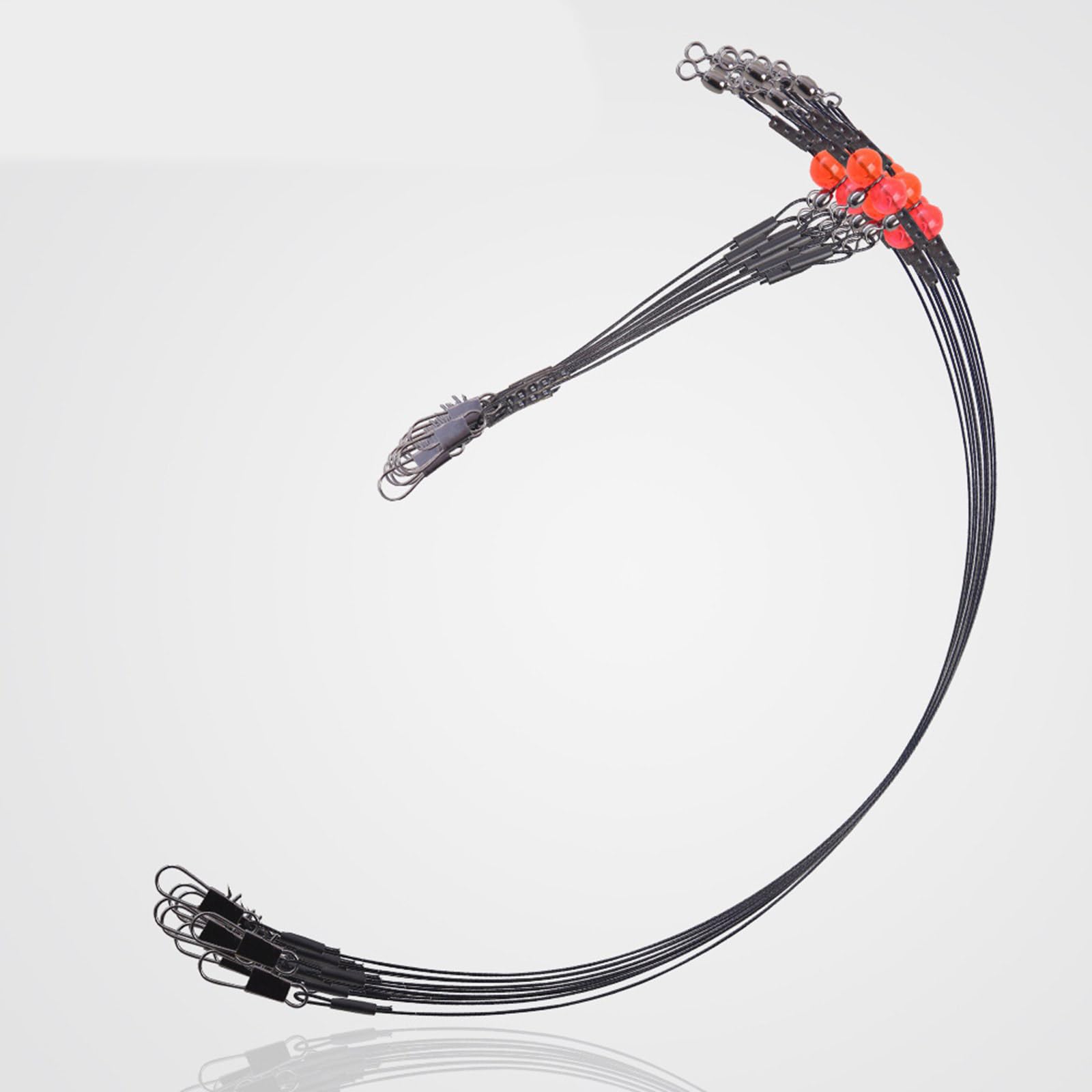 Atibin Leader Pesca In Acciaio Inox Girevoli - 20-70 Lb, Per Acqua Dolce E Salata - Design Con Bordo Avvolto, Antinodo, Proteggi Lenze - Esche E Terminali - 3