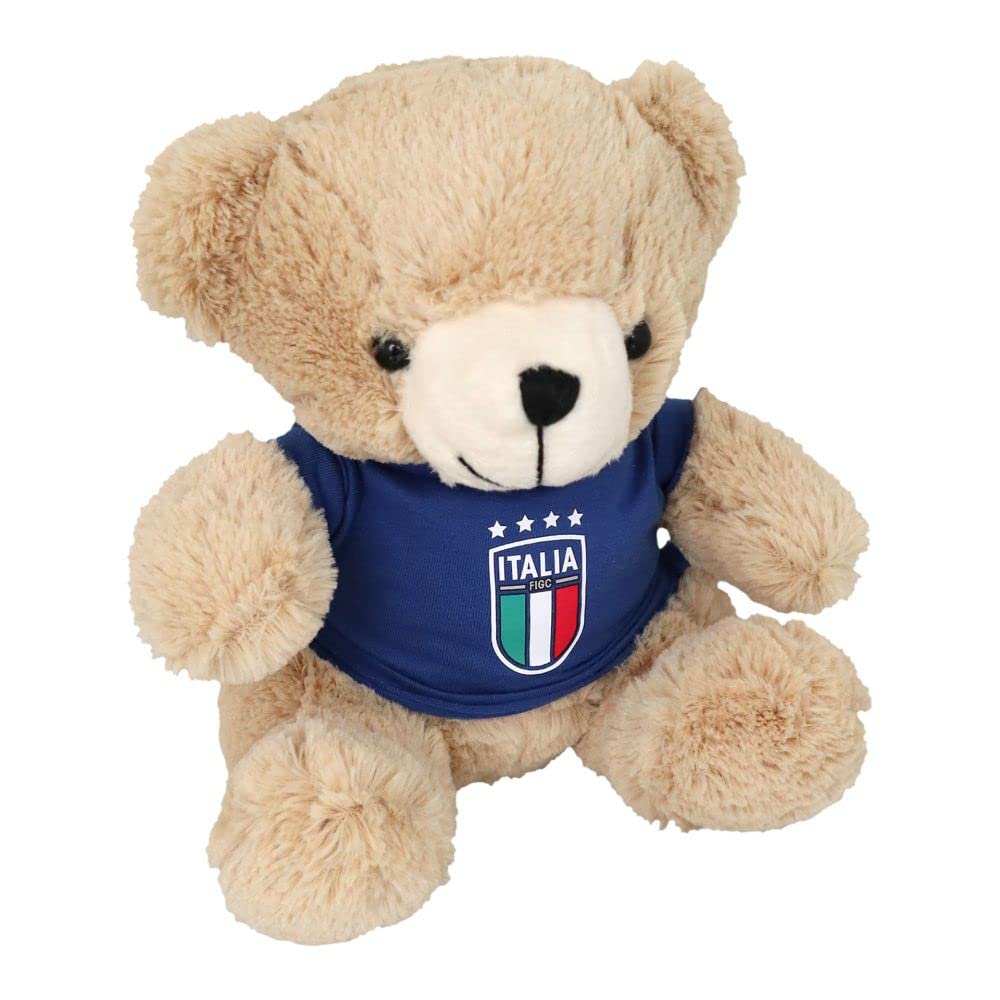 Peluche Orsetto ITALIA FIGC Ufficiale | Scegli tra Portachiavi 8 cm | Orsetto Maglia Bianca O Azzurra 16 o 24 cm Mascotte Teddy Bear Bianco o Azzurro PS 12131