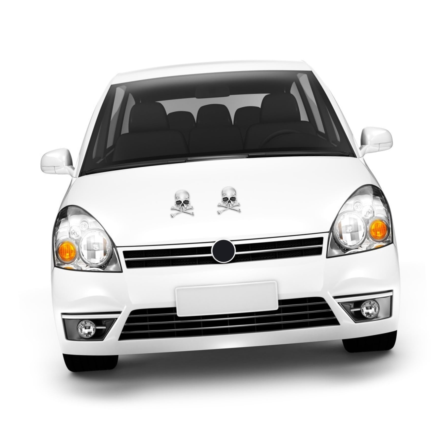 ULTECHNOVO 12stücke Silbern Schädel Autoaufkleber Dekorative Wandsticker Für Fahrzeuge Motorräder Fenster Und Mehr Einfach Anzubringen Hinterlässt Keine Rückstände Einzigartiges Design