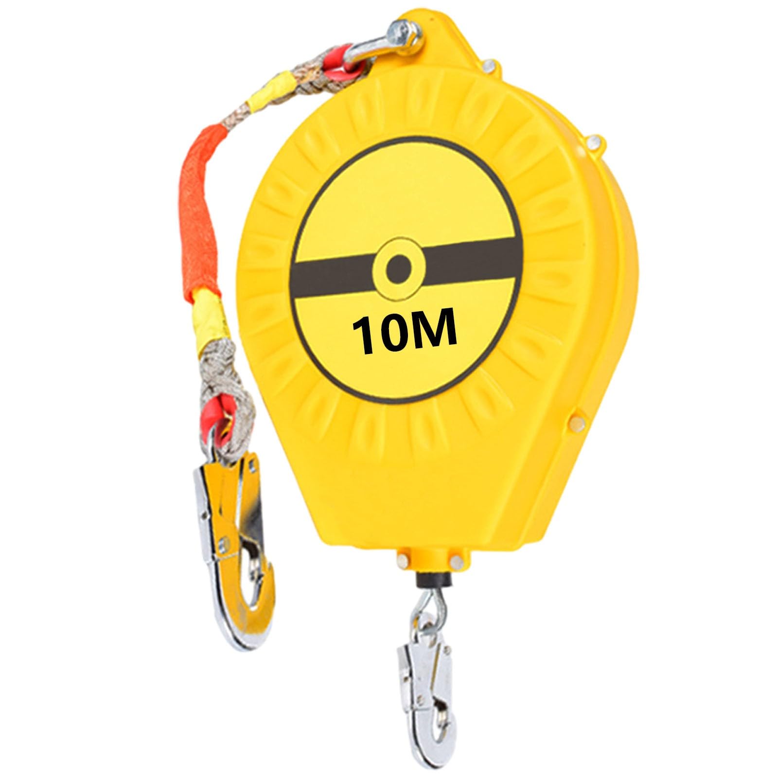 Dispositivo Anticaídas Retráctil 3-20m, Verde/Amarillo Línea de Vida Retráctil Portátil, Profesión Equipos Anticaidas Retractil Seguridad para Trabajos Aéreos, Carga Máxima:150kg(Amarillo, 10m)