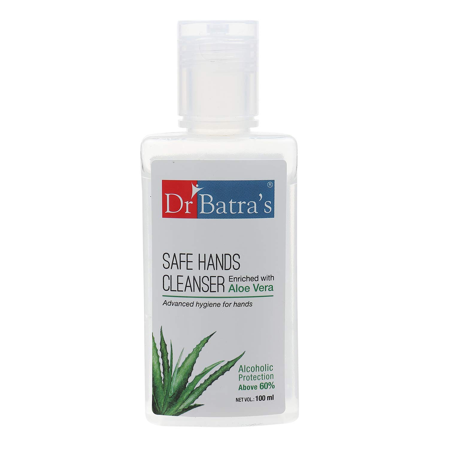 Dr Batra's Dr. Batra's Safe Hand Cleanser Enriched with Aloe Vera & Alcoholic Protection above 60%, 100 ML